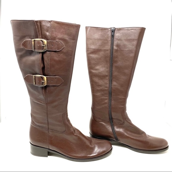 Gabor Verano 31.503.28 Long Boots Brown leather buckles - Picture 1 of 7